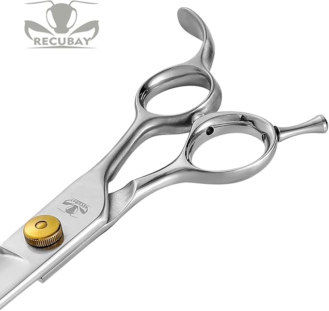 Gold Mantis Professional Dog Shears, 8.0" Curved Shear For All Breeds, Sharp and Smooth Scissoring Tools