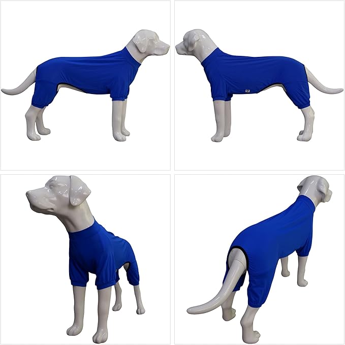 LoveLongLong Dog Jumpsuit with UV Protection and Quick-Dry Fabric for Spring Summer Pet Pajamas Royel Blue XL