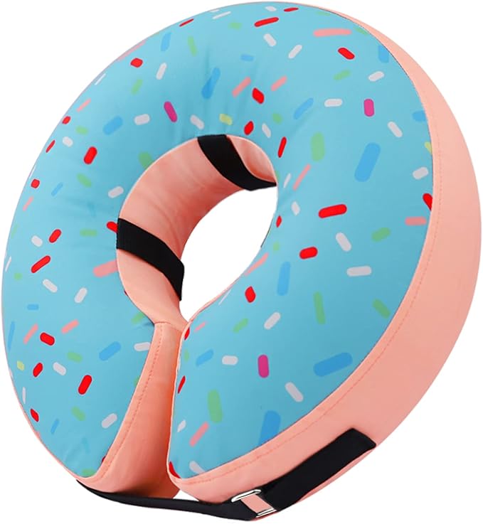 Supet Inflatable Dog Cone Collar Alternative After Surgery, Dog Neck Donut Collar Recovery E Collar for Neuter, Soft Pet Cone for Small Medium Large Dogs