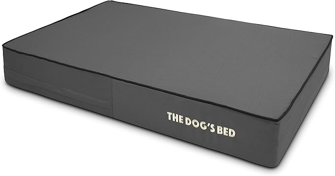 The Dog’s Bed Orthopedic Memory Foam Dog Bed, Large Grey & Black, Waterproof, Supportive Dog Bed with Replaceable Covers