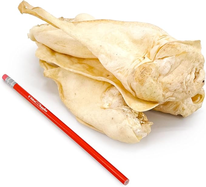 ValueBull Premium Cow Ears, 25 Count Bulk Pack - All Natural Dog Treats, 100% Angus Beef, Single Ingredient, Cleans Teeth & Gums