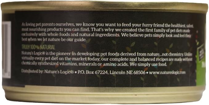 Nature's Logic 24 Count Feline Turkey Canned Food, 24-5.5 oz