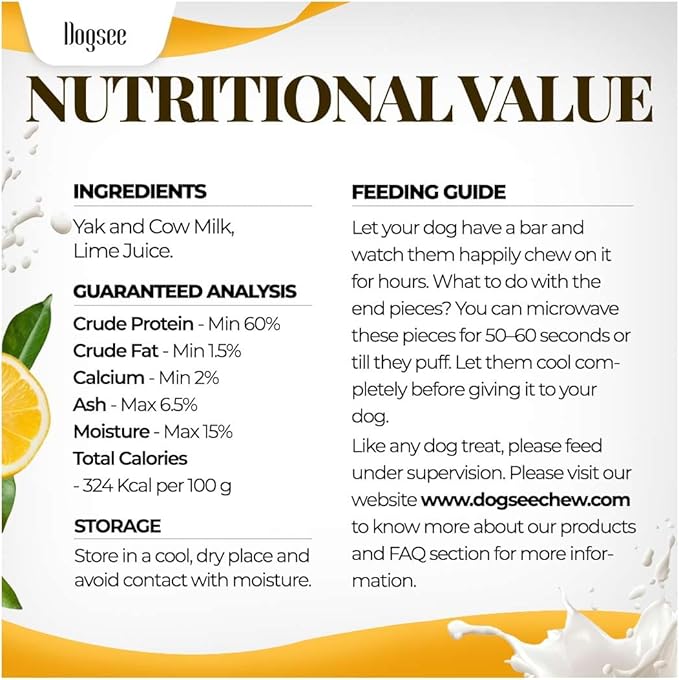 Dogsee Himalayan Yak Cheese Dog Chews with Turmeric/Curcumin (Small - 5 Chews) | Dog Treats Healthy | Hip & Joint Health Support for Dogs | Long Lasting Dental Treats