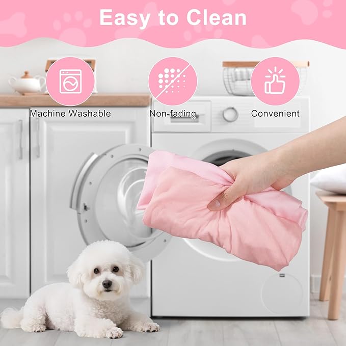 Bienbee Dog Pajamas, 4 Pack Cute Soft Dog Puppy Clothes Dogs Pjs Onesies Jammies Outfit Adjustable Breathable & Stretchy Clothes for Small Medium Large Dogs Girl Boy Puppy-XS