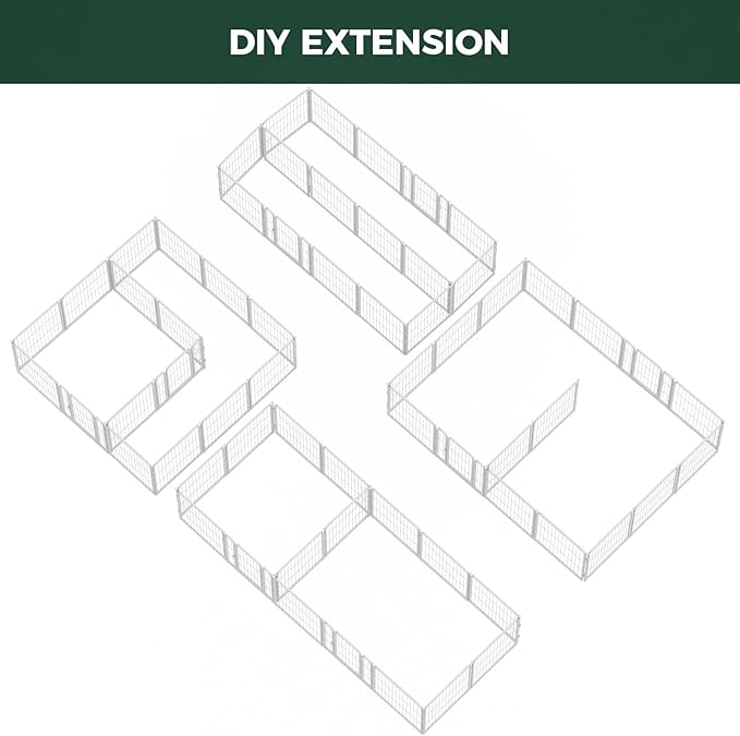 FXW Homeplus Unleashed Indoor Dog Playpen - Stress-Free and Safe Play, Heavy Duty 24 Inch 16 Panels with Connectors (Pack of 2) for Puppy and Small Dogs, White│Patented
