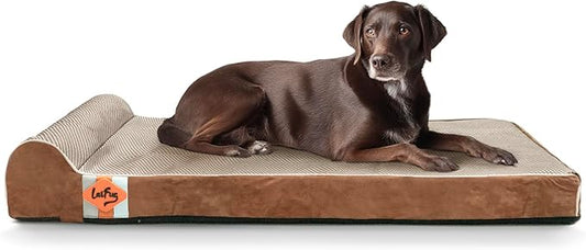 Laifug Orthopedic Memory Foam Dog Bed with Durable Water Proof Liner and Removable Washable Cover (Large (40"x25"x6"), Brown)
