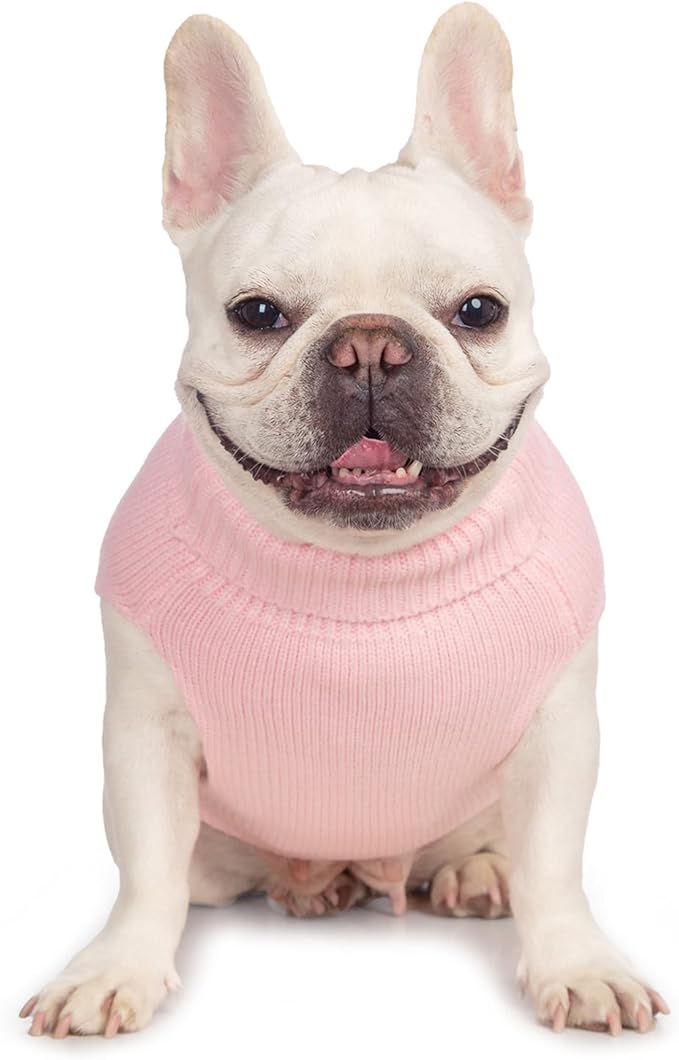 Stretchy Cat Sweater - 17 Colors & 6 Sizes | Snug Winter-Ready Knit for Boy/Girl Cats & Kittens(Light Pink, Medium)