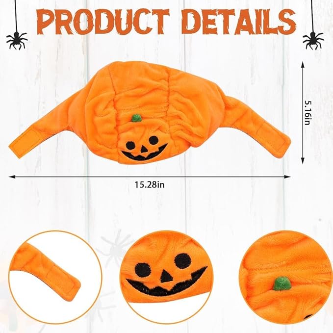 5 Pcs Halloween Cat Costume - Pumpkin Cat Hats, Bat Cosplay Hats - Kitten Puppy Dress Up - Valentines Halloween Easter Costume - Adjustable Accessory Headwear (Wacky Style)