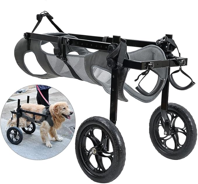 Dog Wheelchair for Back Legs, Light Weight Dog Wheelchair Cart with Disabled Hind Legs Walking, Adjustable