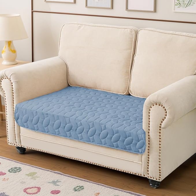 Ameritex Waterproof Pet Bed Cover Anti-Slip Dog Bed Blanket for Sofa and Furniture Waterproof New Pattern Design (Lightblue, 30x53 Inch (Pack of 1))