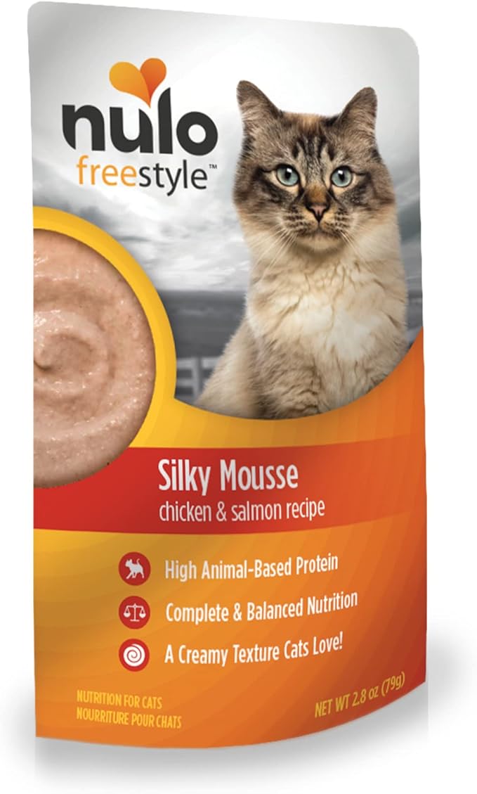 Nulo Freestyle Wet Cat Food Mousse, Smooth as Silk Texture with High Animal-Based Protein for Complete and Balanced Nutrition Your Kitten to Senior Cat Will Crave, 2.8 Ounce (Pack of 24)