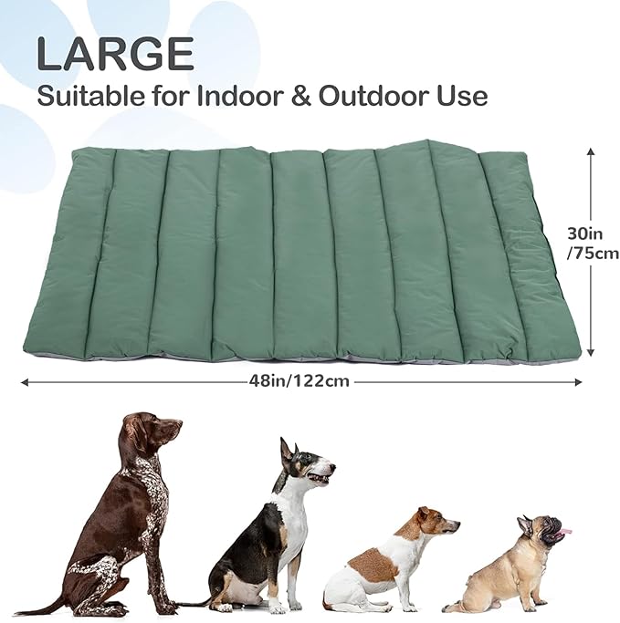 Heeyoo Outdoor Dog Bed, Waterproof Camping Dog Bed Mat, Machine Washable and Portable Travel Pet Pad Mat, Foldable Pet Beds for Small, Medium, and Large Dogs