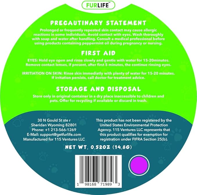 FurLife Pink Dog Tag, Flea and Tick Prevention for Dogs - Waterproof Pendant for Collar, Safe for All Breeds