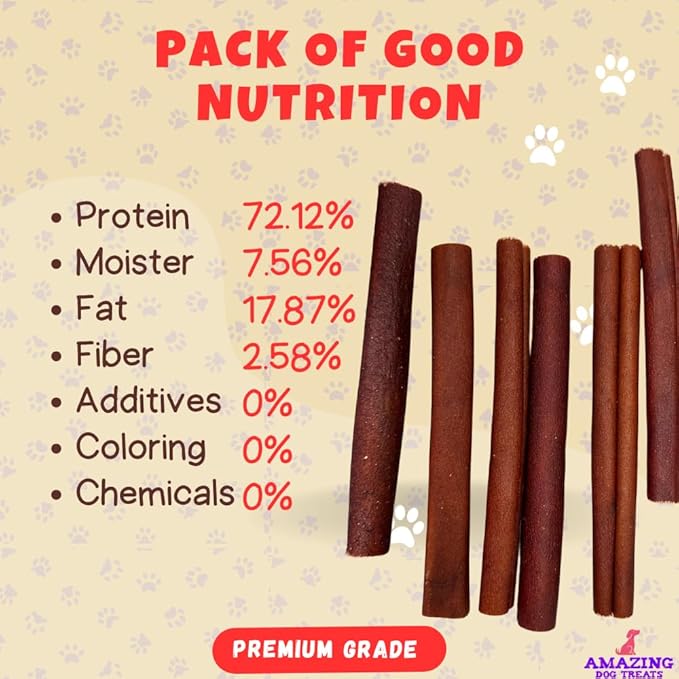 Amazing Dog Treats 6 Inch Collagen Stick - (75 Count)- Collagen Sticks for Dogs - No Hide Dog Bones