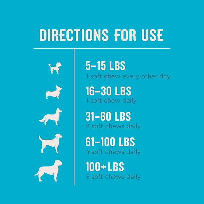 VetIQ Advanced Calming Support Supplement for Dogs, Calming Chews Help Manage Stress and Promote Relaxation, Anxiety Relief for Dogs, Made in The USA, 60 Count