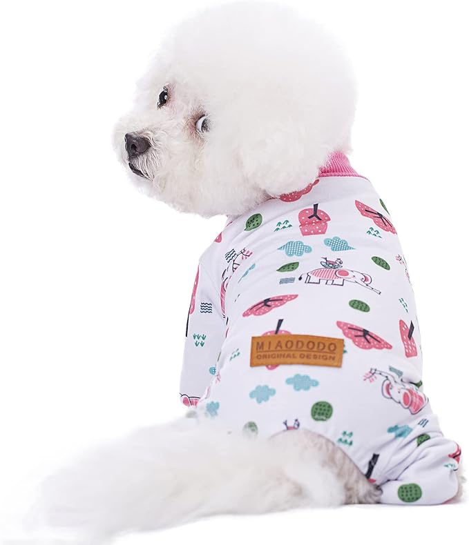 White Puppy Christmas Dog Clothes Pajamas for Small Medium Dogs Girl Boy,Funny Pet Cat Dog Shirts Costume Sweaters Pjs Onesie Shirt,Doggie Onesies Cat Pet Outfit Frenchie Clothes