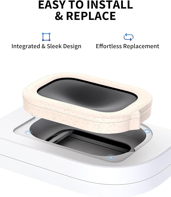 PETKIT Trash Bag Refill Rings for Purobot Ultra Auto-Packing Self-Cleaning Cat Litter Box, Leak-Proof Replacement Waste Bags, Long-Lasting Trash Bags -4 Packs