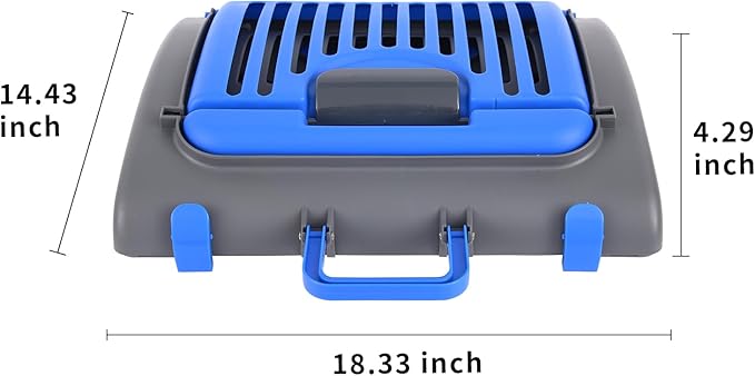 Foldable Travel Cat Carrier, Small Cat Carrier Hard Up to 25lbs, 18" Lx14.5 Wx14 H Front Open Type Plastic Cat Carriers, Blue