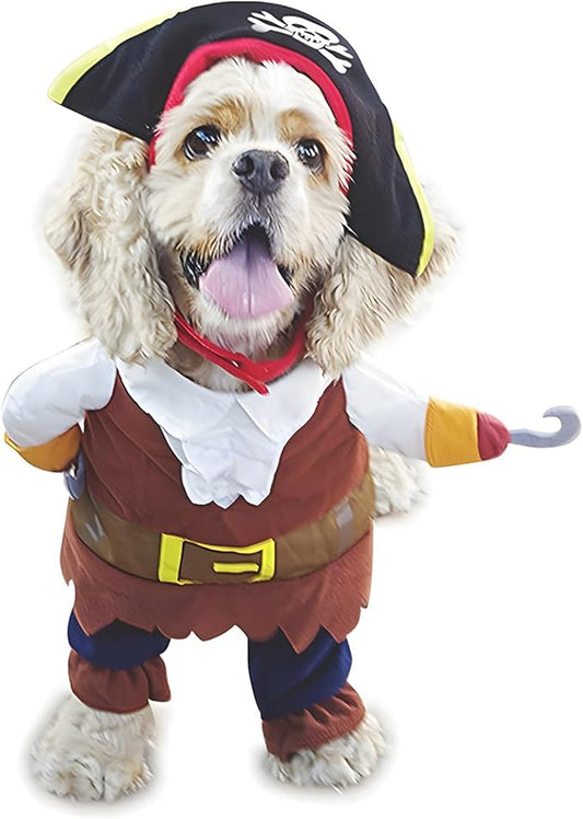 NACOCO Pet Dog Costume Pirates of The Caribbean Style cat Costumes (XS) Brown