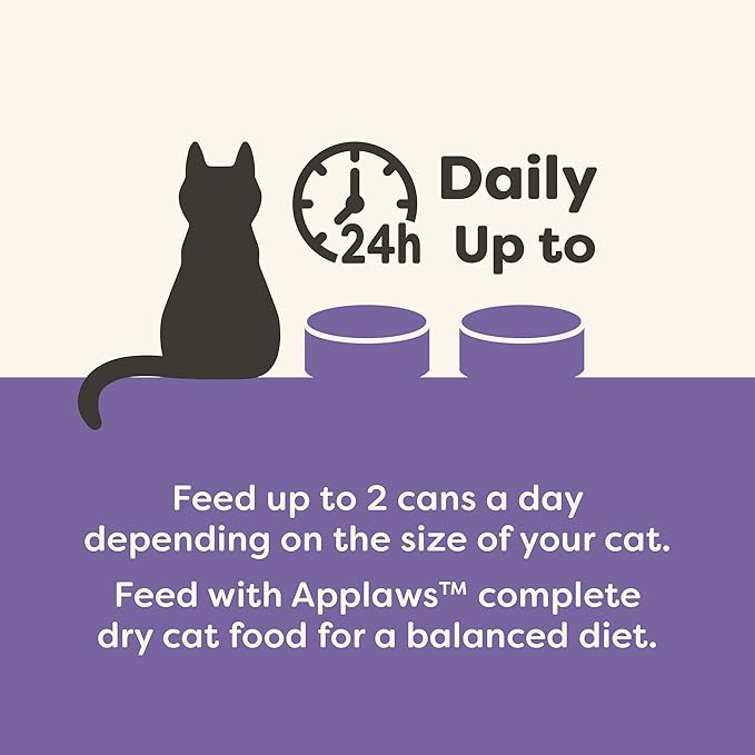 Applaws Natural Wet Canned Cat Food, Made with Limited and Natural Ingredients, High Protein with No Artificial Additives or Fillers, Variety Broth Recipe (24 Count, 2.47 oz Cans)