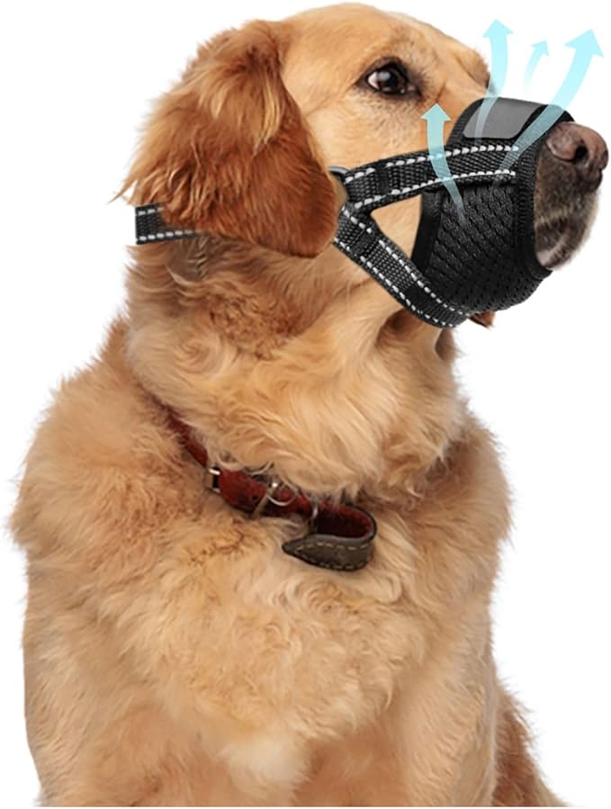 Dog Muzzles for Dogs | Grooming | No Bark Muzzle | Adjustable Soft Dog Muzzle Air Mesh