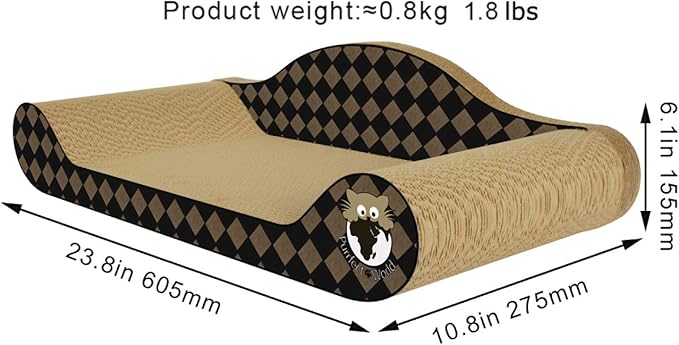 Cat Scratcher - Cat Lounge - Checker Board