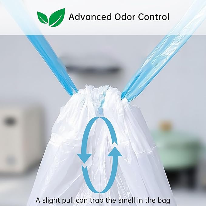 60 Count Self Cleaning Cat Litter Box Bags Compatible with PetCove, Kitty Liners Poop Bags & Waste Bags for Automatic Cat Litter Box, Ultimate Odor Control, Leak Proof