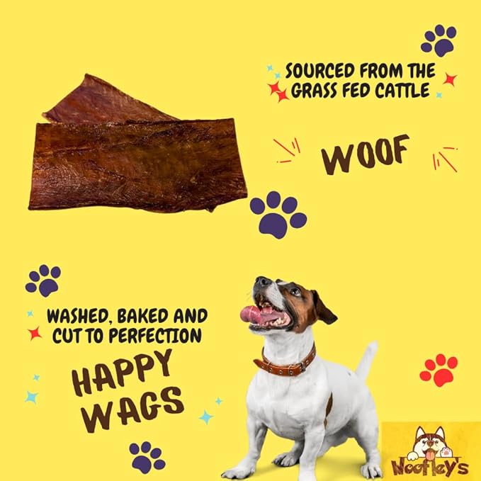 Woofley's - Esophagus Jerky (15 Count)- Gullet Sticks for Dogs - Safe Jerky Dog Chews -Easily Digestible Dog Bully Sticks