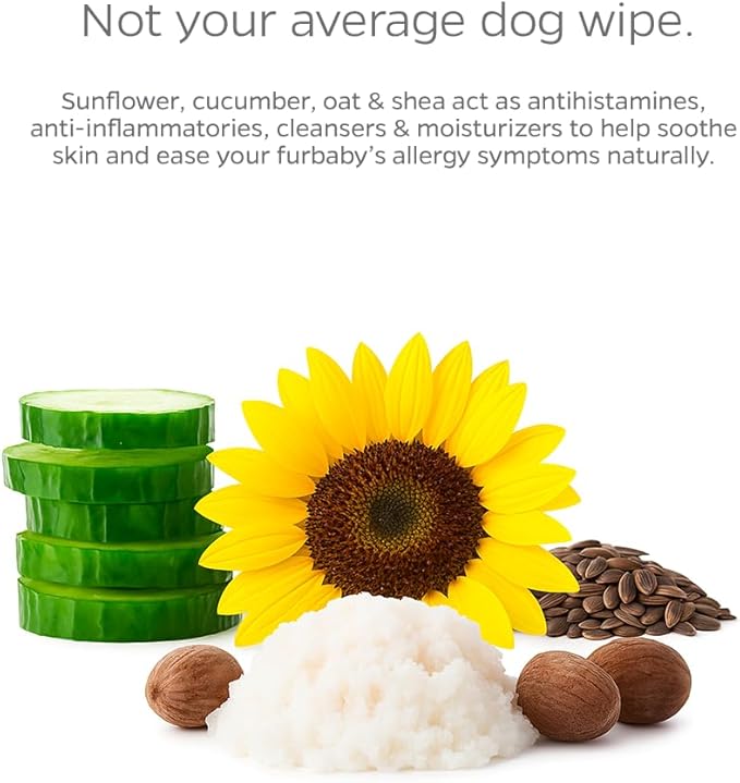 Dog All Purpose + Allergy Pet WiPees™ – 100 Allergy Wipes for Dogs, All Natural Dog Wipes for Paws, Folds & Hot Spots, Daily Pet Wipes for Allergy Relief & Skin Health (Natural, 100ct)