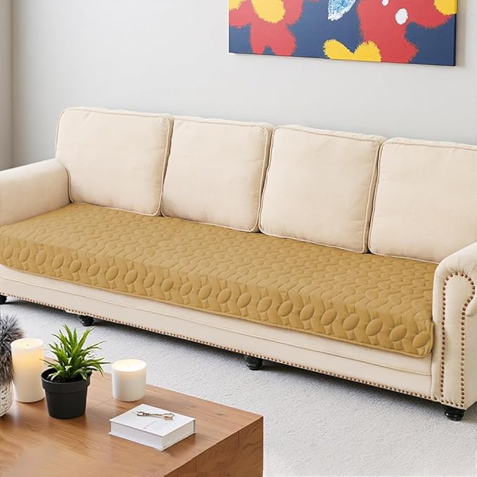 Ameritex Waterproof Pet Bed Cover Anti-Slip Dog Bed Blanket for Sofa and Furniture Waterproof New Pattern Design (Sand, 30x80 Inch (Pack of 1))