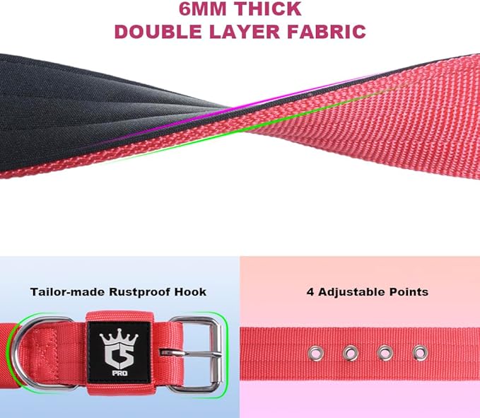 TSPRO Tactical Dog Collar 1.5 Inch Wide Thick Dog Collars with Heavy Duty Metal Buckle, Durable, Strong, Adjustable for Medium to Large Dogs (Military Green M)