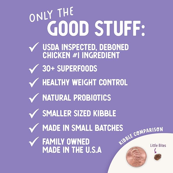 Health Extension Little Bites LITE Dry Dog Food, Chicken & Brown Rice for Small Breeds, Supports Healthy Weight, Digestion, Coat & Joint Health with Probiotics & Superfoods, 4 lb Bag (Pack of 2)