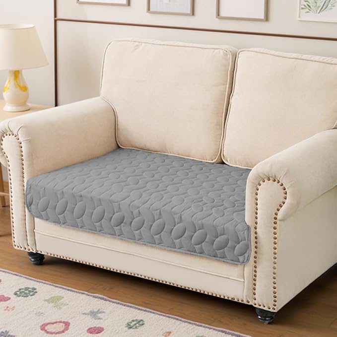 Ameritex Waterproof Pet Bed Cover Anti-Slip Dog Bed Blanket for Sofa and Furniture Waterproof New Pattern Design (Lightgrey, 30x53 Inch (Pack of 1))