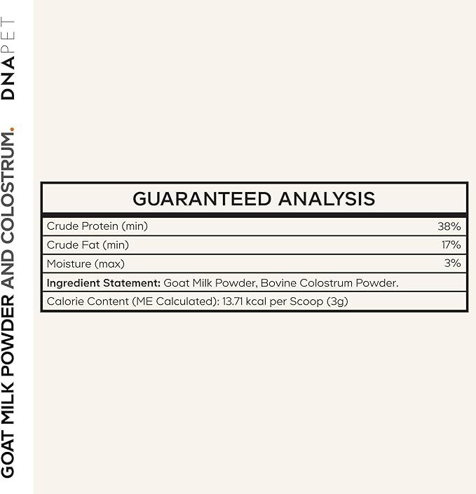 Goat Milk and Colostrum Powder for Dogs - Goat Milk Powder, Bovine Colostrum Protein Supplement for Dogs - Canine Joint & Gut Wellness Support - All Breeds and Sizes - 3.2 oz