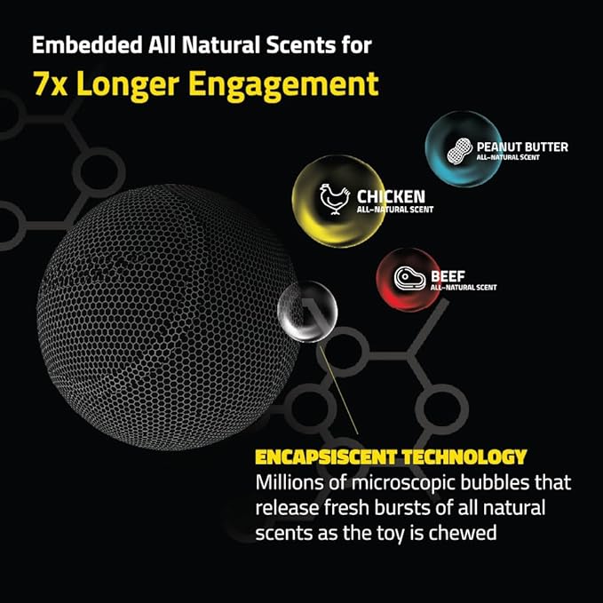 Playology Dog Toys | Squeaky Chew Ball - Bouncy Durable Floating Fetch Ball for Dogs, Value 2-Pack | Medium Peanut Butter Scented Toy - Easy to Clean and Made from Non Toxic Materials