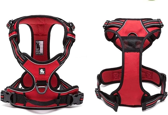 TRUE LOVE Adjustable No-Pull Dog Harness Reflective Pup Vest Harnesses Comfortable Control Brilliant Colors Truelove TLH5651(Red,S)