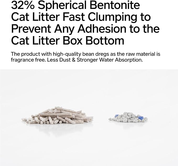 pidan Tofu Cat Litter with Recycled Coffee Grounds,Clumping,Flushable,Ultra Absorbent and Fast Drying, 100% Natural Ingredients Litter,Really Dust-Free,Less Scattering (2 Packs)