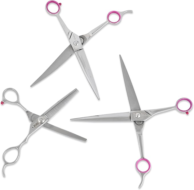 Geib Gator Shear Stainless Steel Pet Grooming Kit, 3-Pack