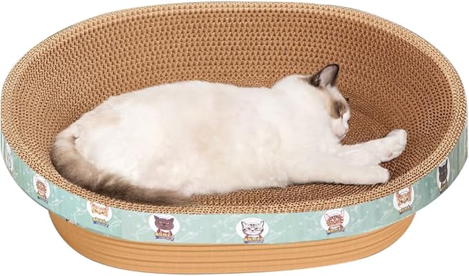 Pet Scratching Board Cat Scratch Pad for Indoor Sleeping (19.7" L x 13.7" W x 3.5" H)
