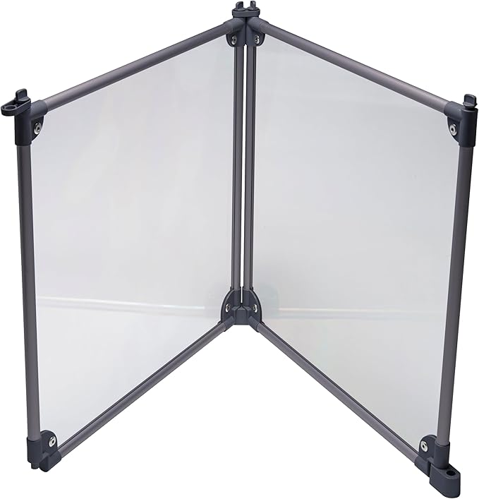 Front Row Foldable Dog Playpen – Durable and Portable Puppy Playpen for Exercise, Rest & Play – Clear Fence Panels with Aluminum Rods and Crate for Dogs and Other Small Pets (Charcoal, 2-Panel)