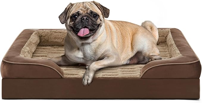 FURTIME Orthopedic Small Dog Beds - Waterproof Ultra Comfy Supportive Foam Pet Couch with Removable Washable Cover, Nonskid Bottom