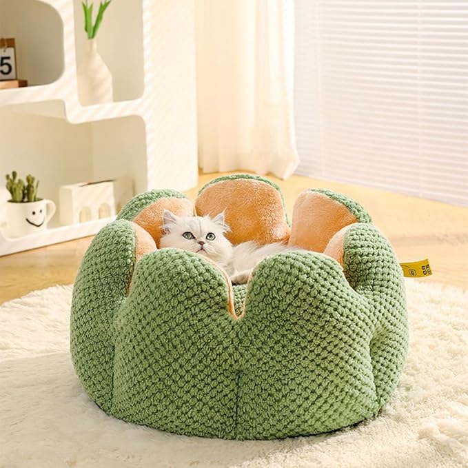 CWV Cute Cat Beds Kitten Beds, Soft Small Dog Beds, Washable Pet Beds for Puppy and Kitty, Cactus Shape, 23 Inch
