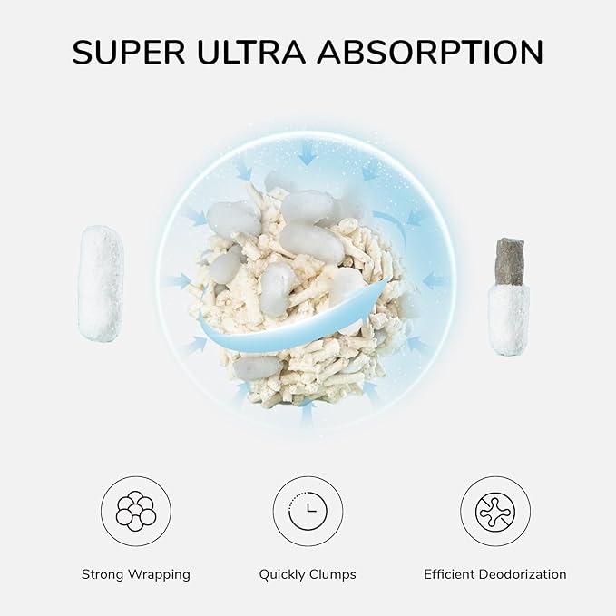 FUKUMARU Tofu Cat Litter, 5.4 kg, Quick Clumping Cat Litter with Super Absorbent Material, Instantly Absorbent, Dust-Free, Low Trace Formation, Rinses in The Toilet, Odour Control