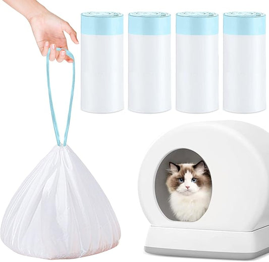 120Counts Litter Box Liners Compatible with MW-SC01, Self-Cleaning Cat Litter Box Bags,Automatic Cleaning Cat Litter Box Liners（18X12inch）