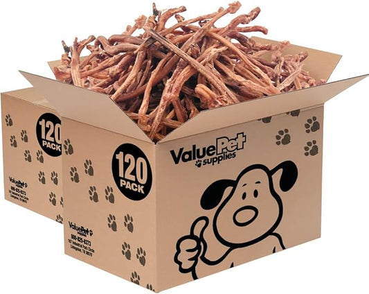 ValueBull Lamb Pizzle Sticks, 240 Count Bulk Pack - Natural Dog Treats, Grass-Fed