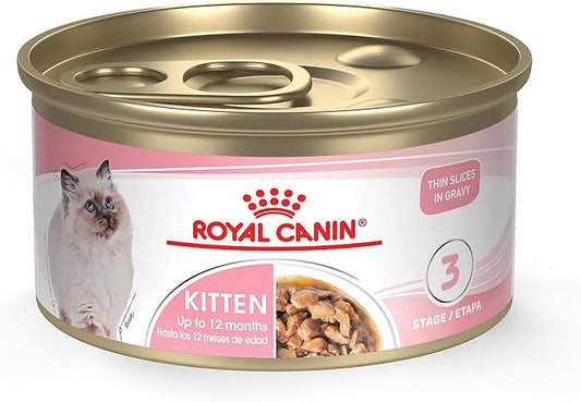 Royal Canin Feline Health Nutrition Kitten Thin Slices in Gravy Cat Food, 3 oz (Pack of 24)