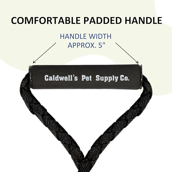 Caldwell's Pet Supply Co. Dual Dog Leash, Double Dog Leash for Two Dogs, Tangle Free, Heavy Duty Double Ended Tandem Leashes with Padded Handle with Tangle-free Swivel, for Small, Medium or Large Dogs