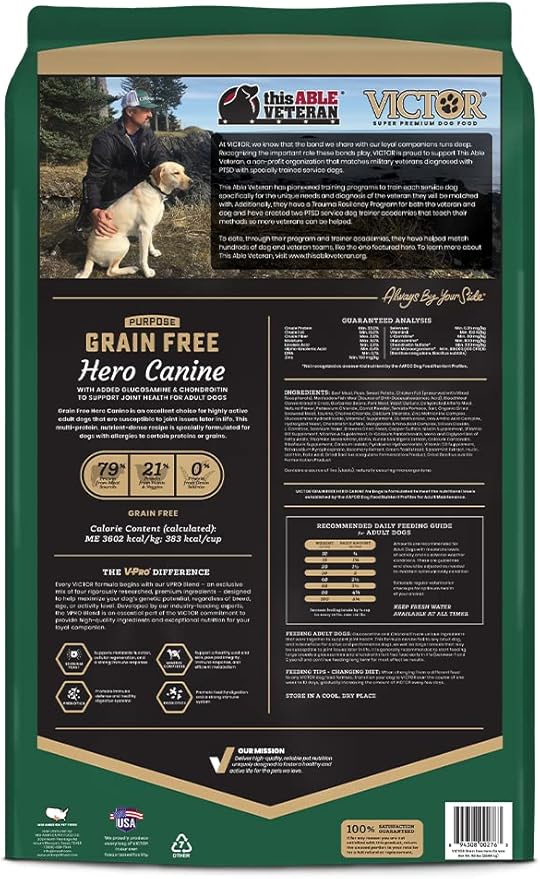 VICTOR Super Premium Dog Food – Purpose Hero Canine Kibble – Premium Gluten Free Dog Food for Active Adult Dogs – High Protein with Glucosamine and Chondroitin for Hip and Joint Health, 50lbs