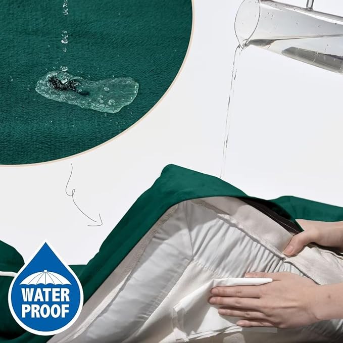 Comfort Expression Orthopedic Dog Bed for Extra Large Dogs 53x42 Inch, Waterproof Supportive Egg Crate Foam XXL Pet Bed with Removable Bolster, Dog Couch with Washable Cover & Non-Slip Bottom, Emerald