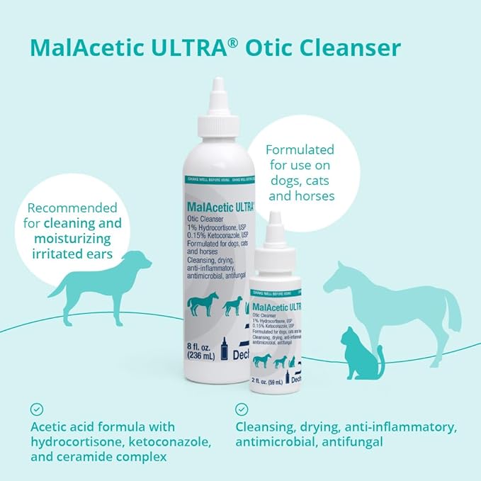 Otic Cleanser for Dogs, Cats and Horses, 2 oz